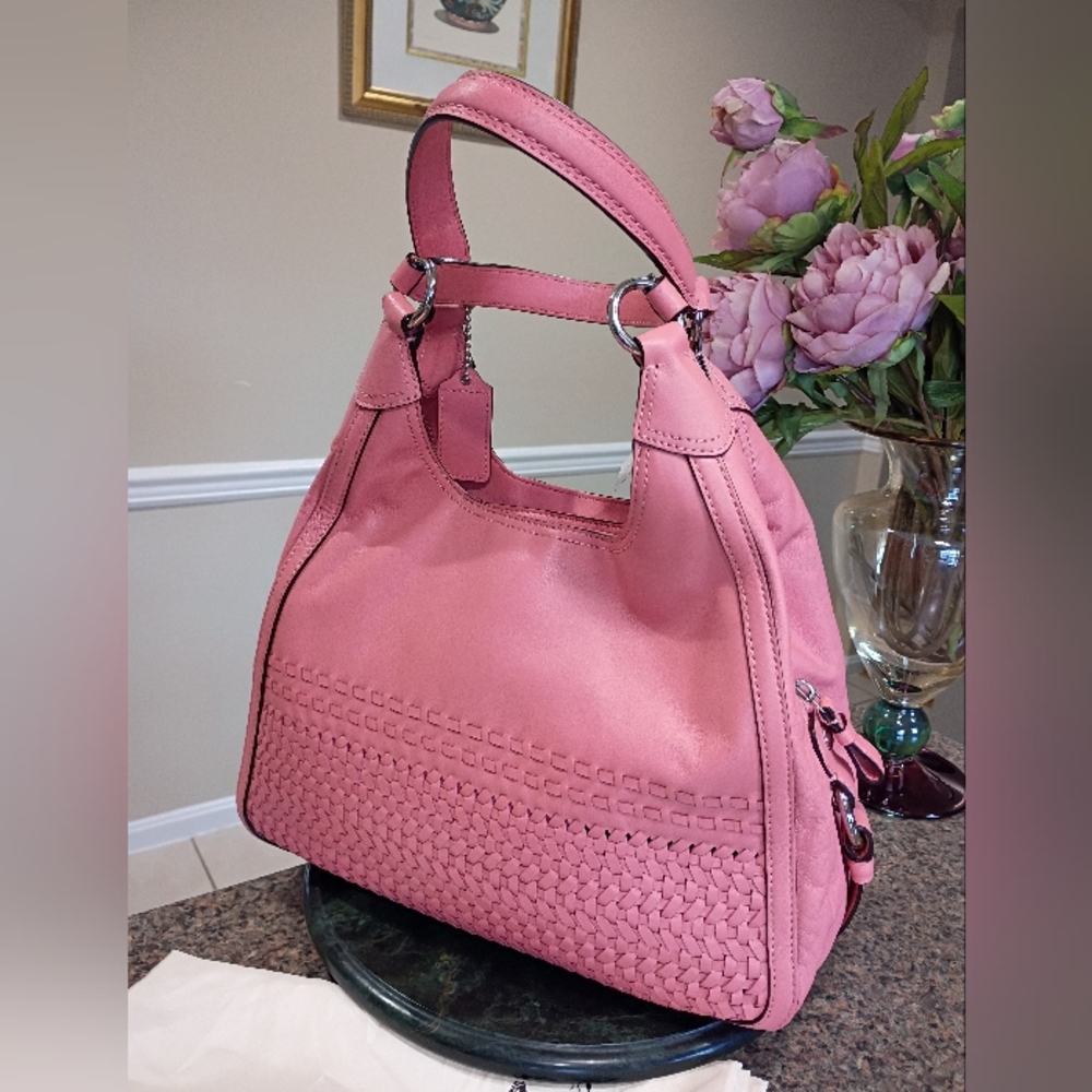 NWT Coach Maggie Madison Woven Leather Bag - Picture 9 of 16